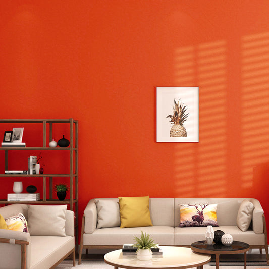Solid Color Wallpaper Simplicity Smooth Textured Wall Decoration for Living Room Orange Clearhalo 'Modern wall decor' 'Modern' 'Wallpaper' Wall Decor' 1276828