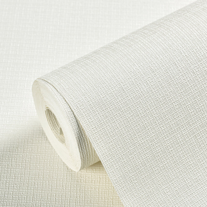 Plain Wallpaper Roll Minimalistic Grassweave Wall Covering in Pastel Color, 33' x 20.5" Beige Clearhalo 'Modern wall decor' 'Modern' 'Wallpaper' Wall Decor' 1276882