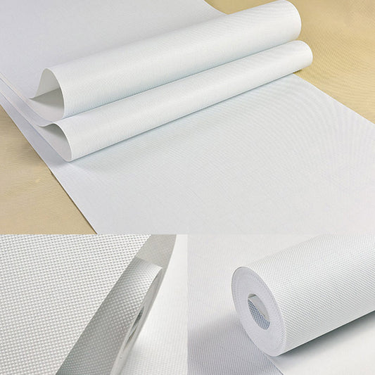 Minimalist Solid Wallpaper Roll for Dining Room 19.5' L x 20.5" W Wall Covering in Light-Color Light Blue