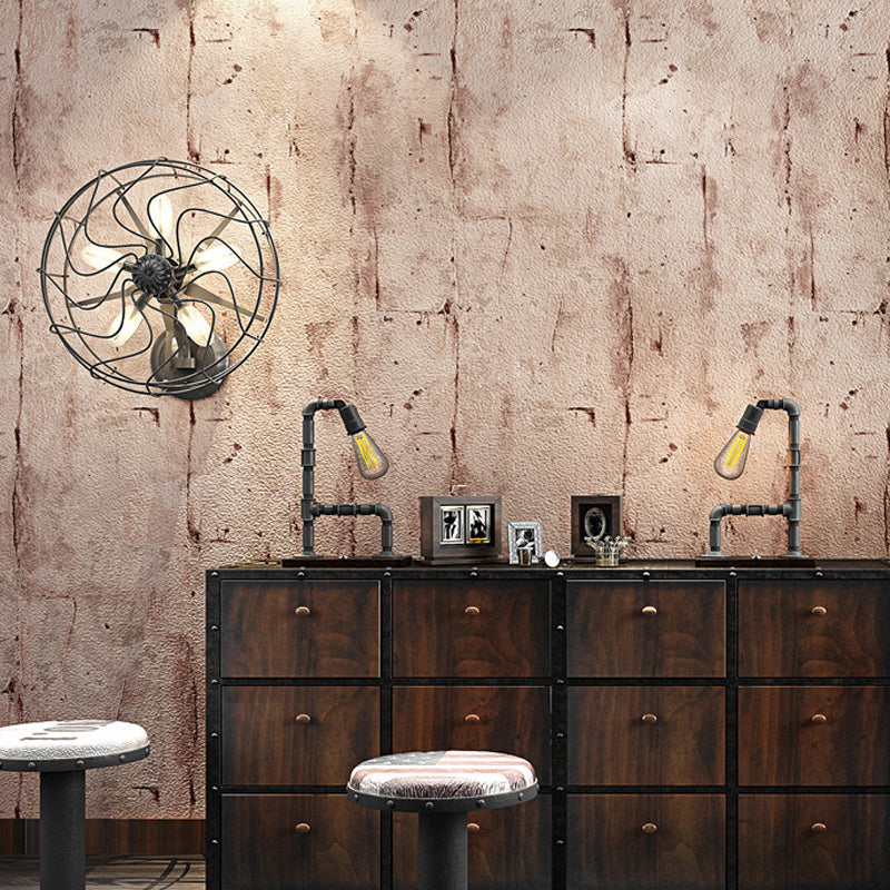 Industrial Distressed Stone Wallpaper for Living Room Personalized Wall Art in Pastel Color