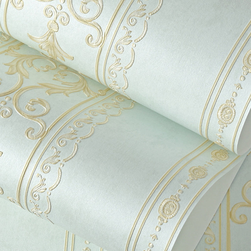Nostalgic Striped Wallpaper Roll Soft-Color Jacquard Wall Art for Living Room, Unpasted Clearhalo 'Vintage wall decor' 'Vintage' 'Wallpaper' Wall Decor' 1277132