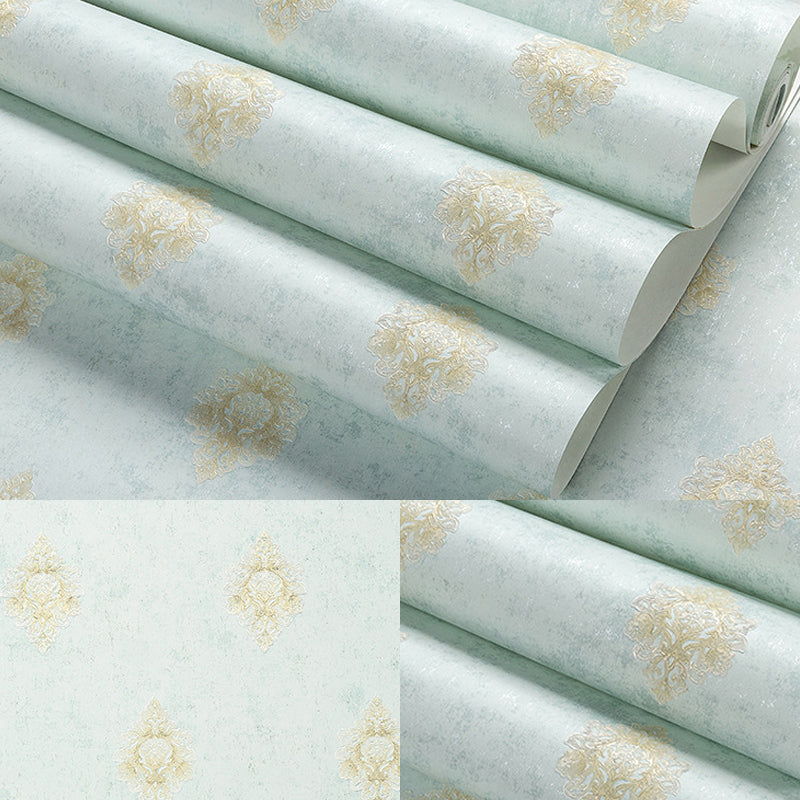 Soft Color Antique Wallpaper 33' L x 20.5" W Damask Wall Covering for Home Decor Clearhalo 'Vintage wall decor' 'Vintage' 'Wallpaper' Wall Decor' 1277253