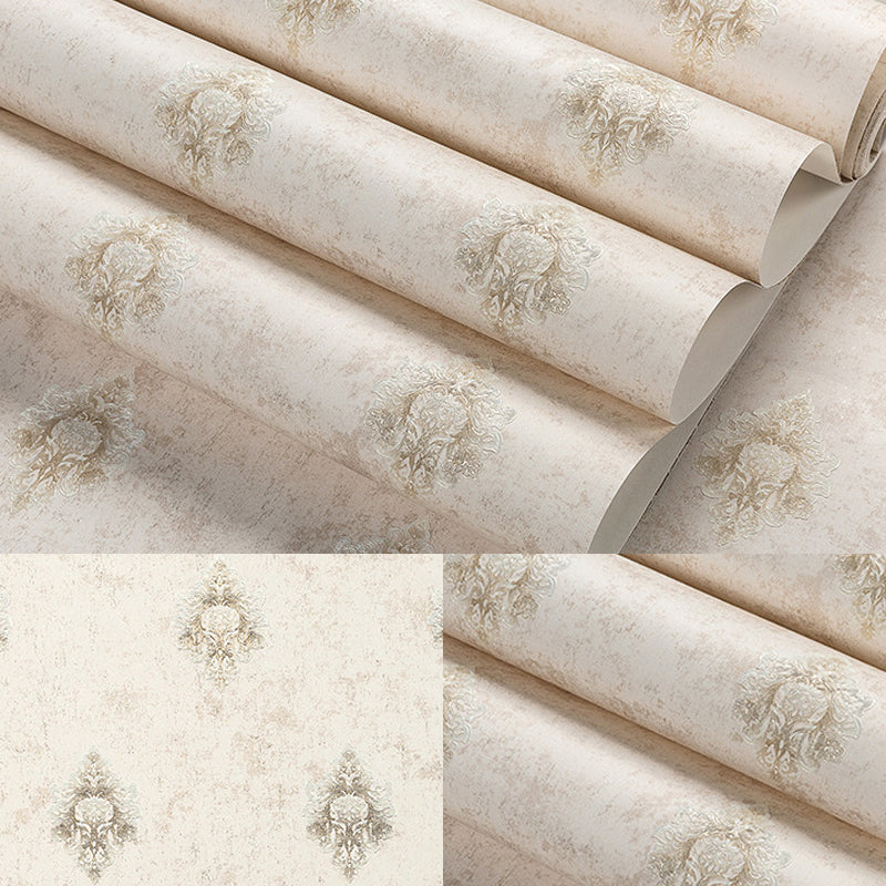 Soft Color Antique Wallpaper 33' L x 20.5" W Damask Wall Covering for Home Decor Clearhalo 'Vintage wall decor' 'Vintage' 'Wallpaper' Wall Decor' 1277256