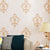 Self-Stick Temporary Medallion Wallpaper Nostalgic 3D Embossed Wall Decor, 10' L x 20.5" W Beige Clearhalo 'Vintage wall decor' 'Vintage' 'Wallpaper' Wall Decor' 1277307