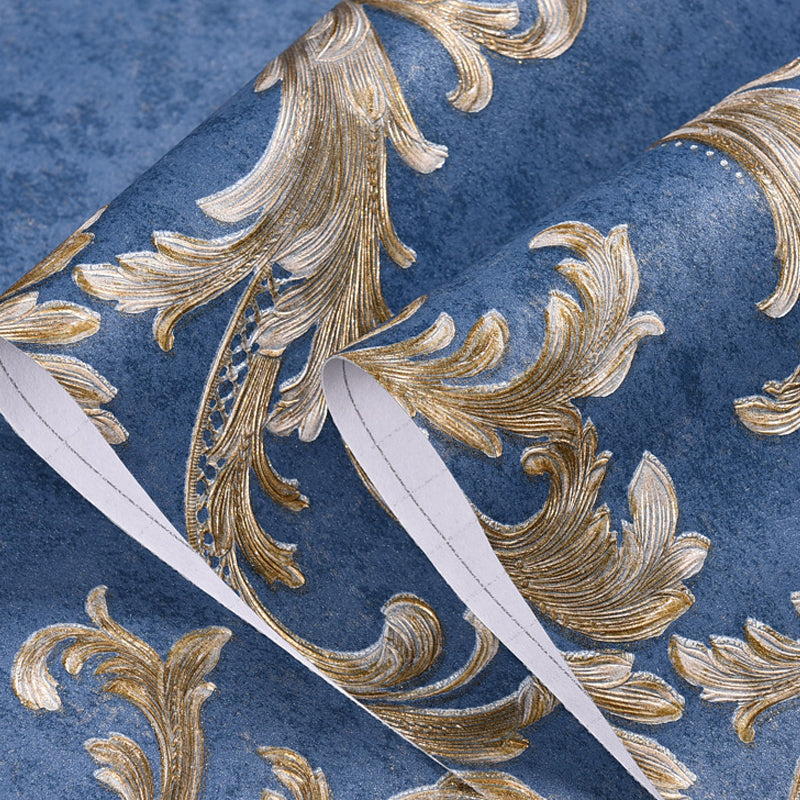 Self-Stick Temporary Medallion Wallpaper Nostalgic 3D Embossed Wall Decor, 10' L x 20.5" W Clearhalo 'Vintage wall decor' 'Vintage' 'Wallpaper' Wall Decor' 1277318