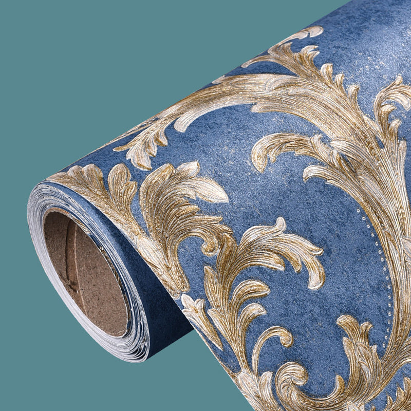 Self-Stick Temporary Medallion Wallpaper Nostalgic 3D Embossed Wall Decor, 10' L x 20.5" W Clearhalo 'Vintage wall decor' 'Vintage' 'Wallpaper' Wall Decor' 1277319