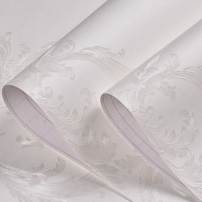 Self-Stick Temporary Medallion Wallpaper Nostalgic 3D Embossed Wall Decor, 10' L x 20.5" W Clearhalo 'Vintage wall decor' 'Vintage' 'Wallpaper' Wall Decor' 1277322