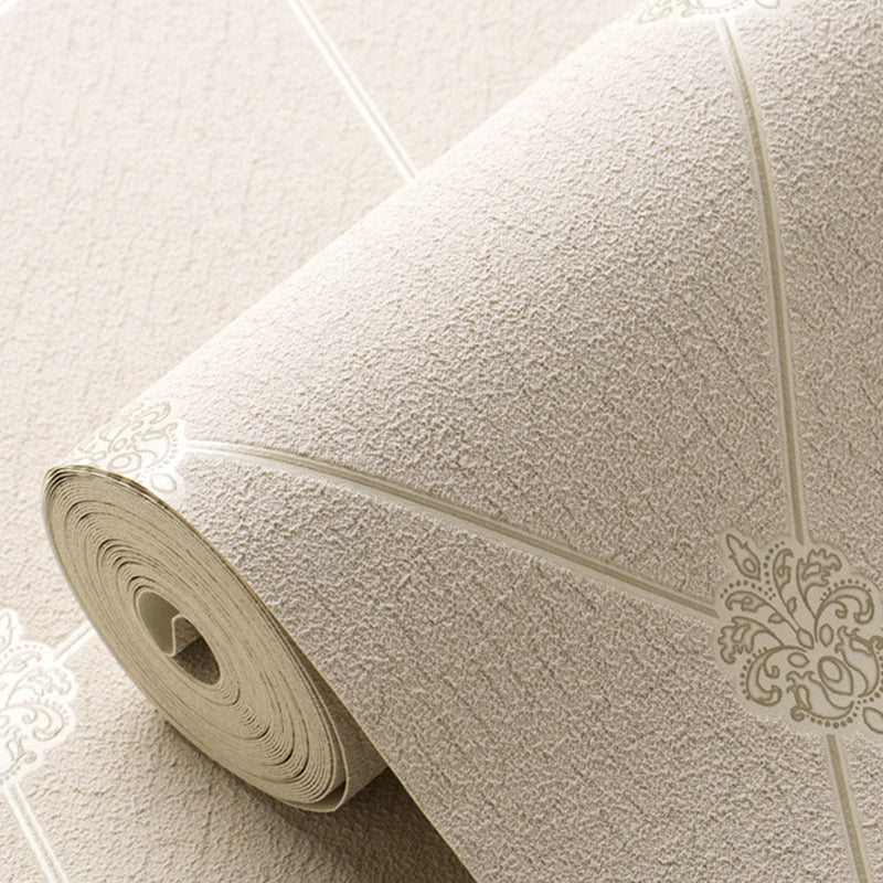 Flock Moisture Resistant Wallpaper Modern Trellis Pattern Wall Covering for Bedroom Clearhalo 'Modern wall decor' 'Modern' 'Wallpaper' Wall Decor' 1277512