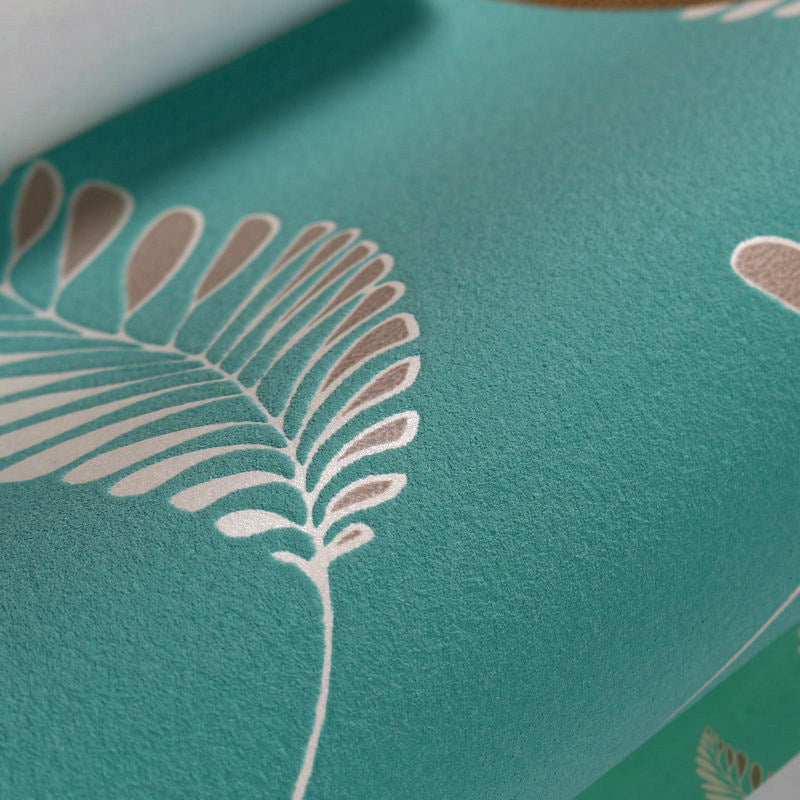 Plant Leaves Printed Wallpaper Roll Contemporary Flock Wall Decor in Pastel Color Clearhalo 'Modern wall decor' 'Modern' 'Wallpaper' Wall Decor' 1277515