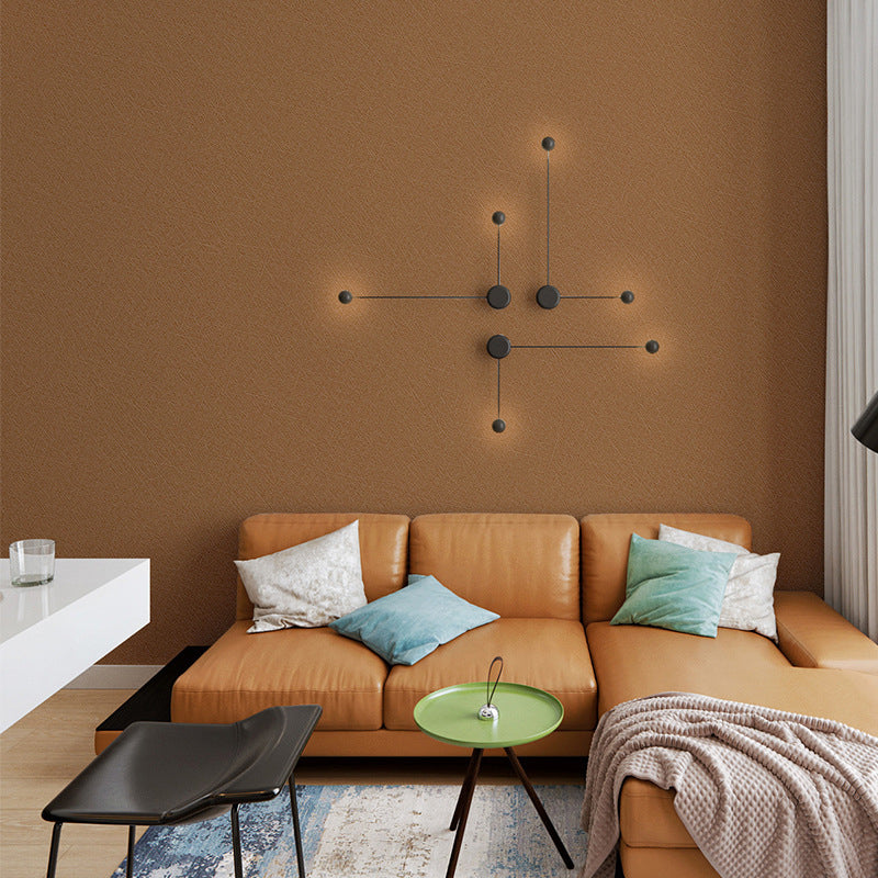 Dark Color Plain Wallpaper Roll Stain Resistant Modern Living Room Wall Decor, 54.2-sq ft Brown Clearhalo 'Modern wall decor' 'Modern' 'Wallpaper' Wall Decor' 1277547