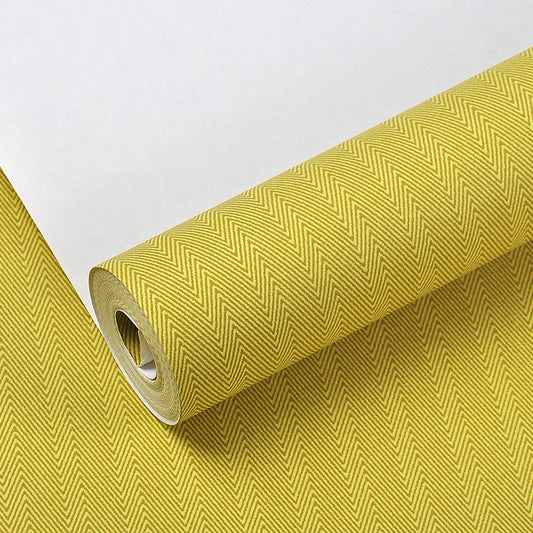 Minimalist Zigzag Weaving Wallpaper Pastel Color Plain Wall Decor for Living Room