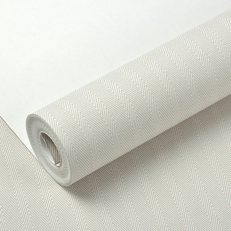 Neat Herringbone Woven Wallpaper Roll for Bedroom Solid Wall Art, 33' L x 20.5" W Clearhalo 'Modern wall decor' 'Modern' 'Wallpaper' Wall Decor' 1277586