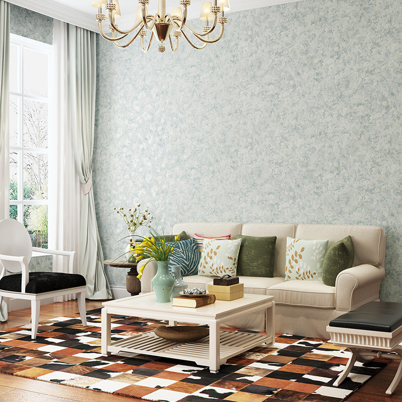 Floral Print Wallpaper Roll Soft Color Modernist Wall Art for Living Room, 33' x 20.5" Blue-Gray Clearhalo 'Modern wall decor' 'Modern' 'Wallpaper' Wall Decor' 1277610