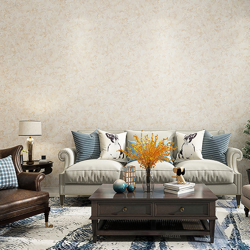 Floral Print Wallpaper Roll Soft Color Modernist Wall Art for Living Room, 33' x 20.5" Light Yellow Clearhalo 'Modern wall decor' 'Modern' 'Wallpaper' Wall Decor' 1277616