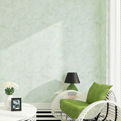 Pastel Color Nordic Wallpaper Roll 57.1-sq ft Marble Look Wall Decor for Dining Room Light Green Clearhalo 'Modern wall decor' 'Modern' 'Wallpaper' Wall Decor' 1277619