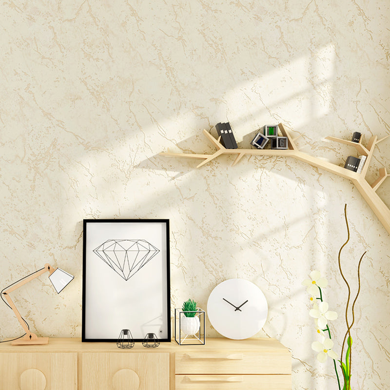 Pastel Color Nordic Wallpaper Roll 57.1-sq ft Marble Look Wall Decor for Dining Room Beige Clearhalo 'Modern wall decor' 'Modern' 'Wallpaper' Wall Decor' 1277626