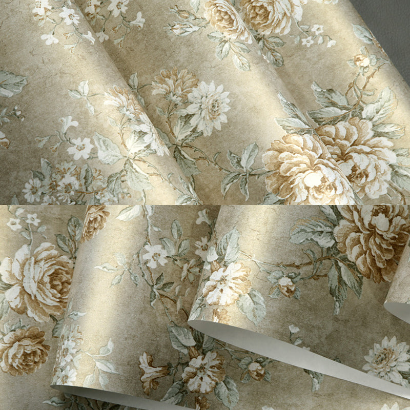 Big Peony Blossom Wallpaper Roll for Bedroom Flower Print Wall Decor, 33' x 20.5" Clearhalo 'Country wall decor' 'Rustic' 'Wallpaper' Wall Decor' 1277677