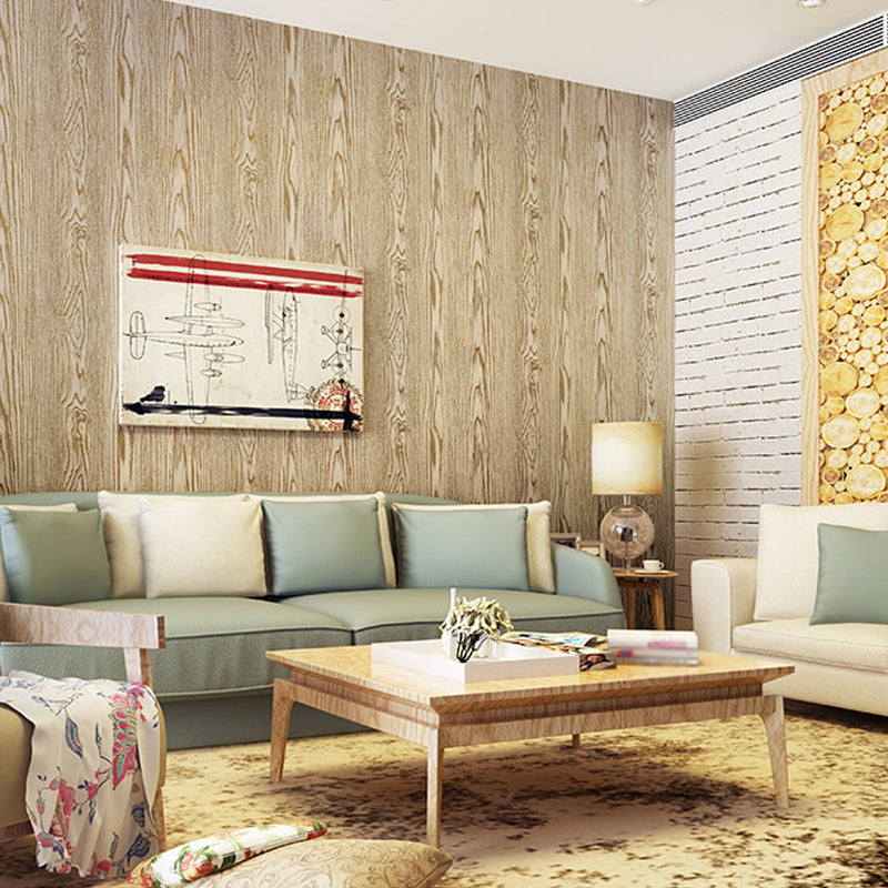 Countryside Wood Wallpaper Roll Light Color Living Room Wall Decor, 33' L x 20.5" W Brown Clearhalo 'Country wall decor' 'Rustic' 'Wallpaper' Wall Decor' 1277725
