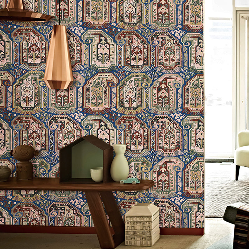 Boho Chic Tribal Pattern Wallpaper for Living Room 57.1-sq ft Wall Covering in Multi Color Light Yellow Clearhalo 'Wall Decor' 'Wallpaper' 1277737