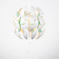 Metallic Exploding Pendant Hanging Light Single Light Contemporary Suspension Lamp in Green/Orange/White Green Clearhalo 'Ceiling Lights' 'Modern Pendants' 'Modern' 'Pendant Lights' 'Pendants' Lighting' 128018
