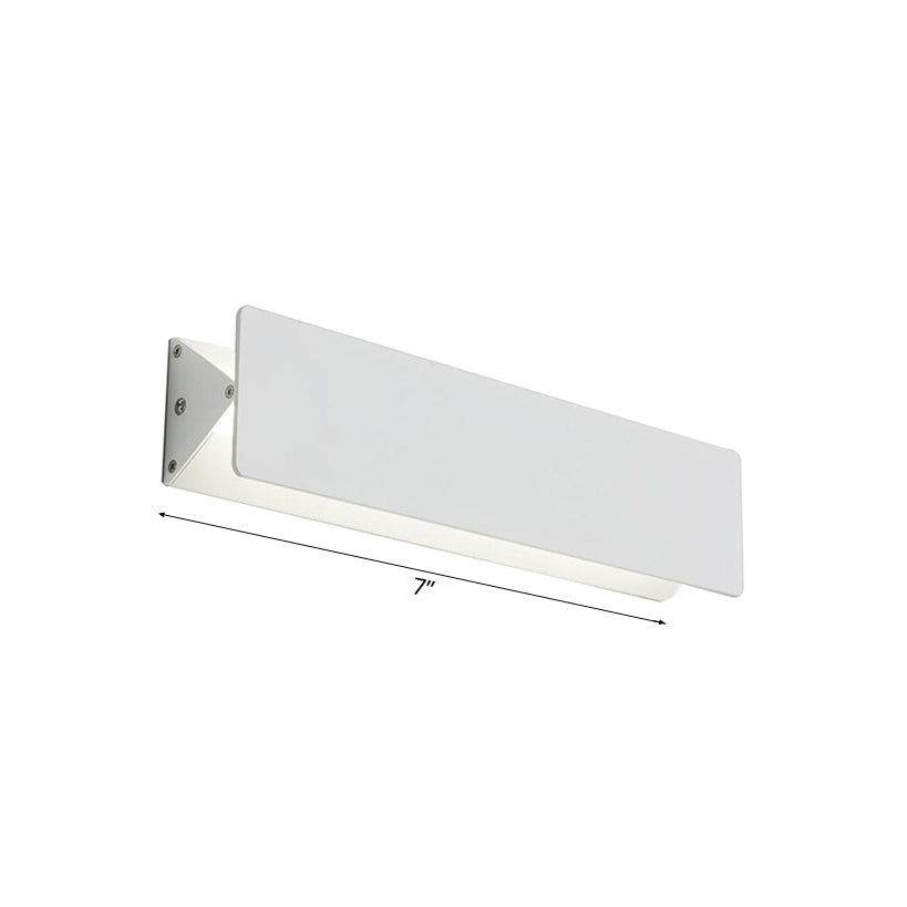 Modernism Style Linear Wall Light Sconce Aluminum Warm/White Light LED Living Room Wall Lamp in White, 7"/14" Wide Clearhalo 'Cast Iron' 'Glass' 'Industrial' 'Modern wall lights' 'Modern' 'Tiffany' 'Traditional wall lights' 'Wall Lamps & Sconces' 'Wall Lights' Lighting' 128157