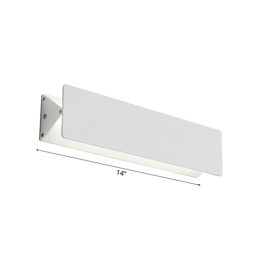 Modernism Style Linear Wall Light Sconce Aluminum Warm/White Light LED Living Room Wall Lamp in White, 7"/14" Wide Clearhalo 'Cast Iron' 'Glass' 'Industrial' 'Modern wall lights' 'Modern' 'Tiffany' 'Traditional wall lights' 'Wall Lamps & Sconces' 'Wall Lights' Lighting' 128158