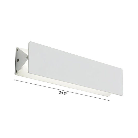 Modernism Style Linear Wall Light Sconce Aluminum Warm/White Light LED Living Room Wall Lamp in White, 7"/14" Wide Clearhalo 'Cast Iron' 'Glass' 'Industrial' 'Modern wall lights' 'Modern' 'Tiffany' 'Traditional wall lights' 'Wall Lamps & Sconces' 'Wall Lights' Lighting' 128159