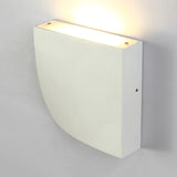 Modernism Style Curved Sconce Wall Light Metal 5.5"/10" Width LED Living Room Wall Lamp in Black/White White 5.5" Clearhalo 'Cast Iron' 'Glass' 'Industrial' 'Modern wall lights' 'Modern' 'Tiffany' 'Traditional wall lights' 'Wall Lamps & Sconces' 'Wall Lights' Lighting' 128189