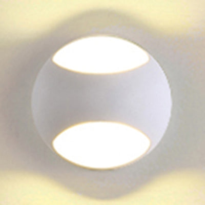 Round Wall Mounted Lamp Nordic Metal LED Sconce Light Fixture in Yellow/Grey/Green White Clearhalo 'Cast Iron' 'Glass' 'Industrial' 'Modern wall lights' 'Modern' 'Tiffany' 'Traditional wall lights' 'Wall Lamps & Sconces' 'Wall Lights' Lighting' 128230