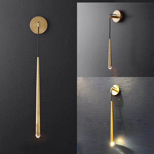 Modern Stylish Water Drop Wall Sconce Fixture Metal Integrated LED Living Room Wall Light in Gold Clearhalo 'Cast Iron' 'Glass' 'Industrial' 'Modern wall lights' 'Modern' 'Tiffany' 'Traditional wall lights' 'Wall Lamps & Sconces' 'Wall Lights' Lighting' 128280