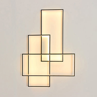 20.5"/30" Wide Black Traverse Wall Sconce Modern Acrylic Wall Light Fixture in Warm/White Light Black Warm Clearhalo 'Modern wall lights' 'Modern' 'Wall Lamps & Sconces' 'Wall Lights' Lighting' 128282