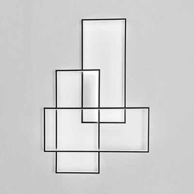 20.5"/30" Wide Black Traverse Wall Sconce Modern Acrylic Wall Light Fixture in Warm/White Light Black White Clearhalo 'Modern wall lights' 'Modern' 'Wall Lamps & Sconces' 'Wall Lights' Lighting' 128283