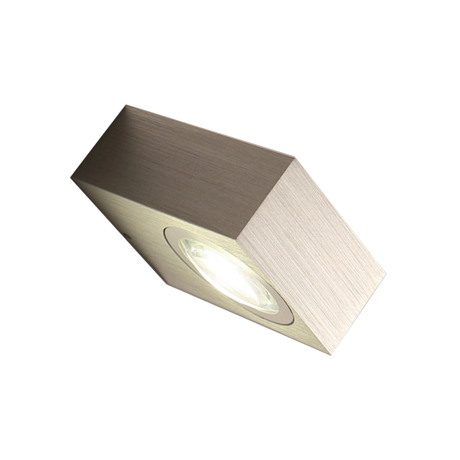 Square Bedroom Wall Lighting Fixture Aluminum Warm/White Light LED Modernist Sconce Light Fixture in Black/Silver Clearhalo 'Cast Iron' 'Glass' 'Industrial' 'Modern wall lights' 'Modern' 'Tiffany' 'Traditional wall lights' 'Wall Lamps & Sconces' 'Wall Lights' Lighting' 128294