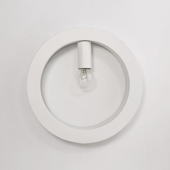 Squared/Rounded Shade Bathroom Wall Lighting Metal 1-Light Simplistic Stylish Wall Sconce Lamp in Black/White Clearhalo 'Cast Iron' 'Glass' 'Industrial' 'Modern wall lights' 'Modern' 'Tiffany' 'Traditional wall lights' 'Wall Lamps & Sconces' 'Wall Lights' Lighting' 128308