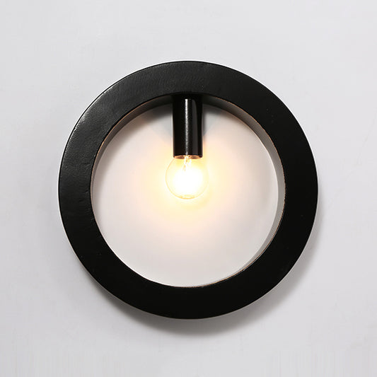 Squared/Rounded Shade Bathroom Wall Lighting Metal 1-Light Simplistic Stylish Wall Sconce Lamp in Black/White Clearhalo 'Cast Iron' 'Glass' 'Industrial' 'Modern wall lights' 'Modern' 'Tiffany' 'Traditional wall lights' 'Wall Lamps & Sconces' 'Wall Lights' Lighting' 128310