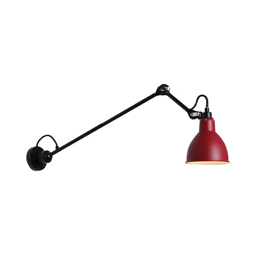 Black/Gray Domed Wall Sconce Light Modern 1 Head Metallic Wall Lamp with Adjustable Arm, 23.5"+8"/16"+8" Length Arm Clearhalo 'Cast Iron' 'Glass' 'Industrial' 'Modern wall lights' 'Modern' 'Tiffany' 'Traditional wall lights' 'Wall Lamps & Sconces' 'Wall Lights' Lighting' 128360