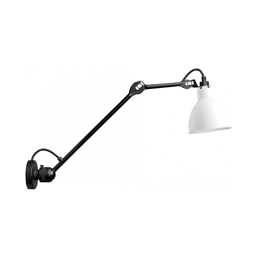 Black/Gray Domed Wall Sconce Light Modern 1 Head Metallic Wall Lamp with Adjustable Arm, 23.5"+8"/16"+8" Length Arm White Clearhalo 'Cast Iron' 'Glass' 'Industrial' 'Modern wall lights' 'Modern' 'Tiffany' 'Traditional wall lights' 'Wall Lamps & Sconces' 'Wall Lights' Lighting' 128365
