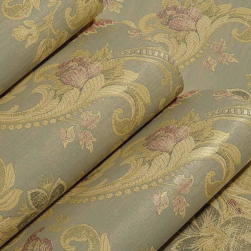 Paper Light-Color Wallpaper Antique Style Jacquard Wall Covering, 33' L x 20.5" W Clearhalo 'Vintage wall decor' 'Vintage' 'Wallpaper' Wall Decor' 1284396