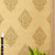 Medallion Jacquard Wallpaper Roll Nostalgic 3D Embossed Wall Decoration in Soft Color Yellow-Brown Clearhalo 'Vintage wall decor' 'Vintage' 'Wallpaper' Wall Decor' 1284414