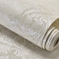 Antique Damask Wallpaper Roll Non-Woven Washable Pastel Color Wall Decor for Home Beige Clearhalo 'Vintage wall decor' 'Vintage' 'Wallpaper' Wall Decor' 1284433