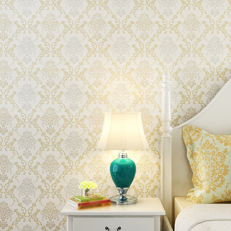 Latticework Jacquard Wallpaper Antique 3D Embossed Wall Covering in Soft Color for Accent Wall Beige Clearhalo 'Vintage wall decor' 'Vintage' 'Wallpaper' Wall Decor' 1284463