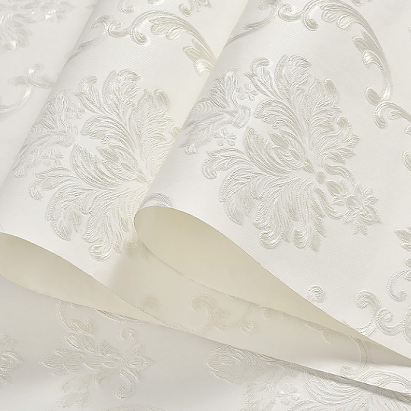 Adhesive European Damask Wallpaper Embossed Removable Pastel Color Wall Decor for Living Room Clearhalo 'Vintage wall decor' 'Vintage' 'Wallpaper' Wall Decor' 1284485