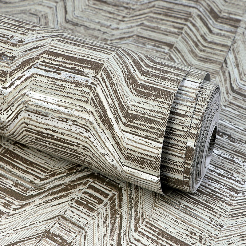 Modern Wave Line Wallpaper for Living Room 33' L x 20.5" W Wall Decor in Brown-Beige Clearhalo 'Modern wall decor' 'Modern' 'Wallpaper' Wall Decor' 1284679