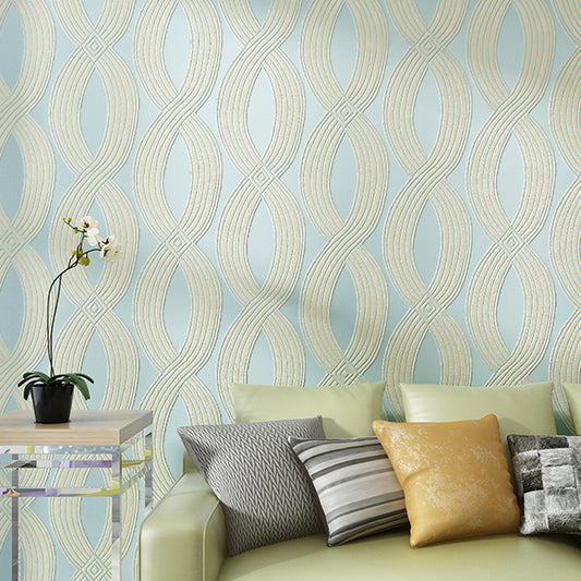 Pastel Color Stranded Pattern Wallpaper Moisture Resistant Minimalist Living Room Wall Covering Light Blue Clearhalo 'Modern wall decor' 'Modern' 'Wallpaper' Wall Decor' 1284689