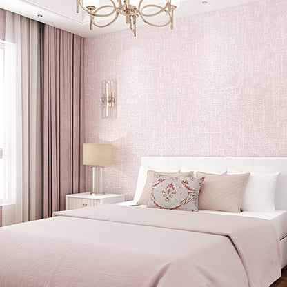 Textured Pastel Color Wallpaper Minimalistic Solid Adhesive Wall Art, Removable, 10' L x 20.5" W Light Pink Clearhalo 'Modern wall decor' 'Modern' 'Wallpaper' Wall Decor' 1284724