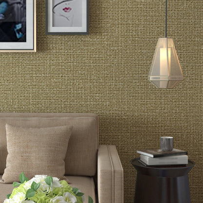 Crisscrossed Rattan Effect Wallpaper Light-Color Japanese Wall Decor for Bedroom Yellow Clearhalo 'Wall Decor' 'Wallpaper' 1284824