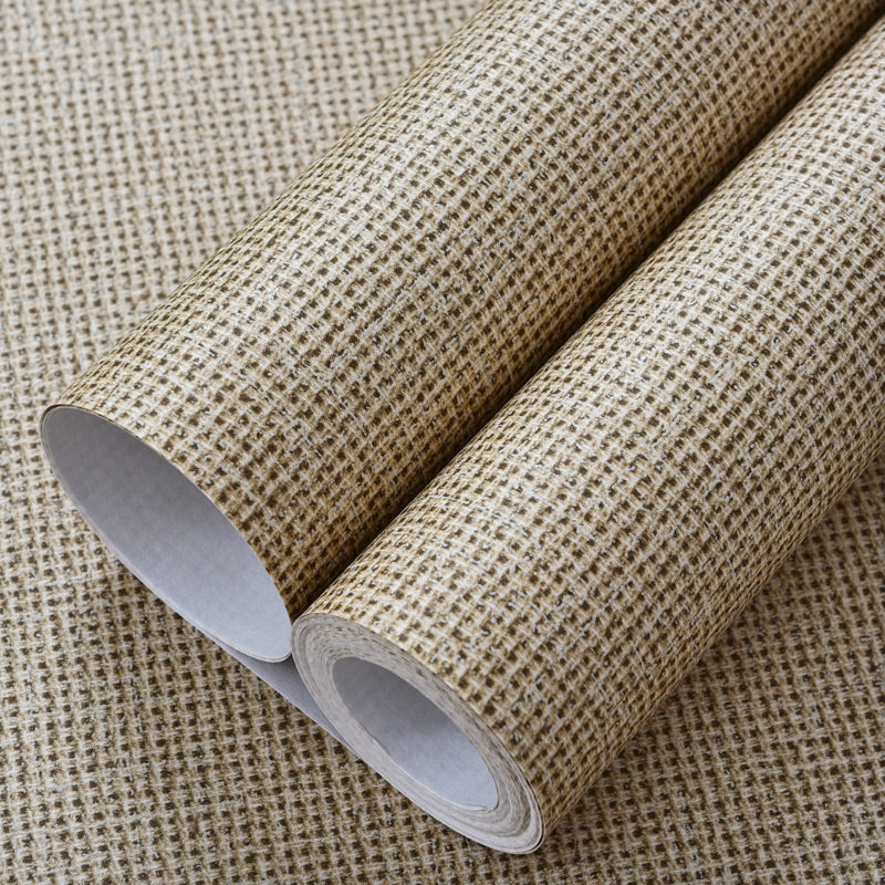 Crisscrossed Rattan Effect Wallpaper Light-Color Japanese Wall Decor for Bedroom Clearhalo 'Wall Decor' 'Wallpaper' 1284829