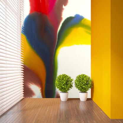 Abstract Flower-Like Painting Mural Artistry Non-Woven Material Wall Decor in Red-Yellow-Blue Red-Yellow-Blue Clearhalo 'Wall Decor' 'Wall Mural' 1285084