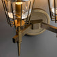 Tapered Clear Glass Wall Mount Light Modernist 1/2 Lights Gold Flush Mount Wall Sconce Clearhalo 'Cast Iron' 'Glass' 'Industrial' 'Modern wall lights' 'Modern' 'Tiffany' 'Traditional wall lights' 'Wall Lamps & Sconces' 'Wall Lights' Lighting' 128523