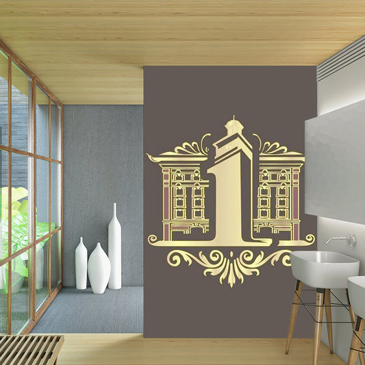 Yellow Manor Printed Murals Decal Water-Proof Contemporary Bedroom Wall Covering Clearhalo 'Wall Decor' 'Wall Mural' 1285409